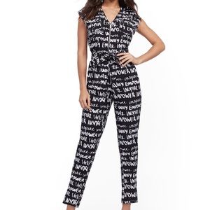 Graffiti print jumpsuit